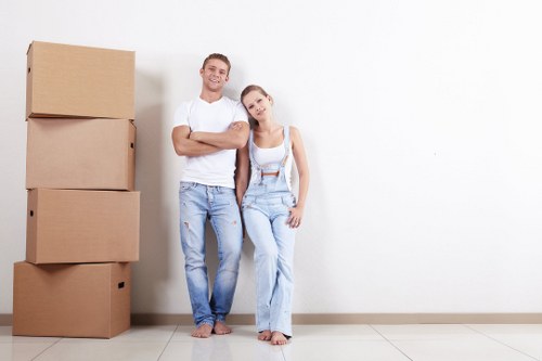 Student removals support for a Brentford flat move with boxes and furniture