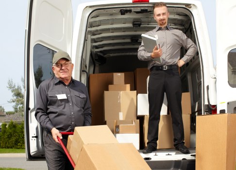Office furniture and equipment prepared for commercial removals