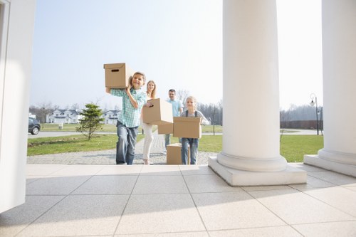 Careful furniture loading during a Brentford home removal