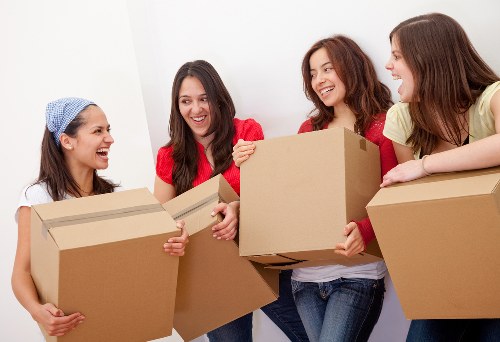 Moving team handling access challenges in a Brentford property