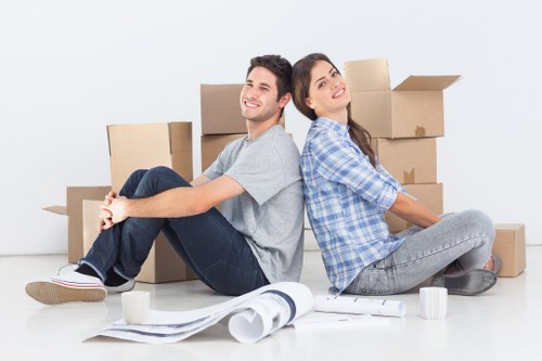 Boxes and furniture being delivered into a new Brentford property