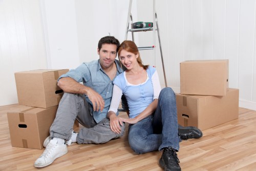 Moving truck arriving for a residential or commercial move in Brentford