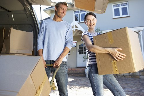Packing and loading household items for a move in Brentford
